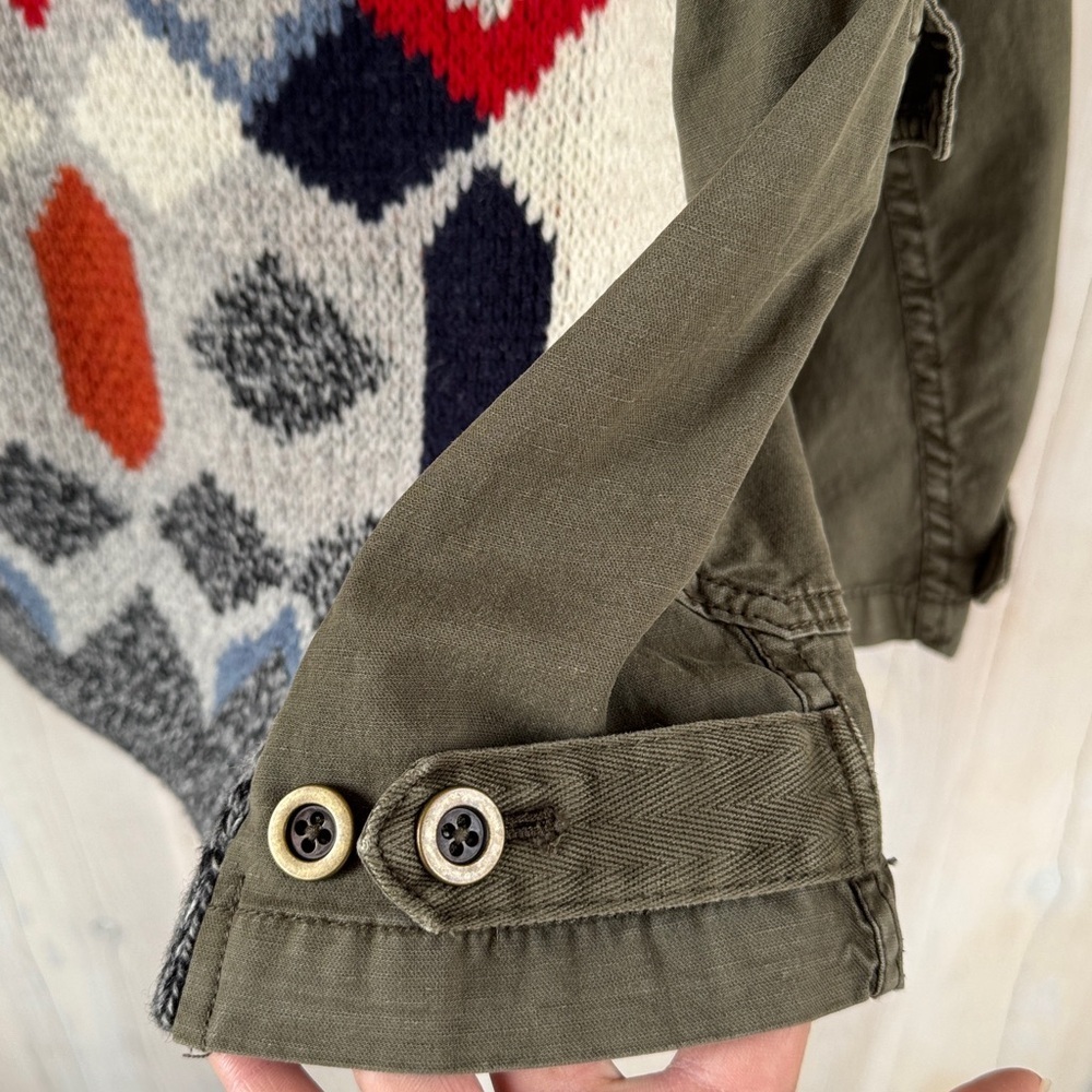 Anthropologie Jacket with Knit Wool Pattern Back Size M - Picture 5 of 11